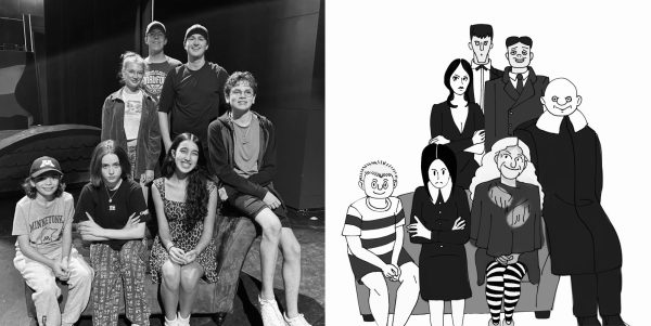 The Addams Family cast and their respective roles | Photo by Evelyn Ring - Art by Simran Kaur